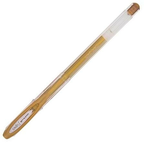 Liquid ink pen Uni-Ball Rollerball Signo Noble Golden Metallic 0,5 mm