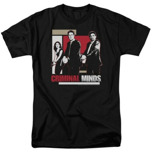 Trevco Criminal Minds-Guns Drawn - Short Sleeve Adult 18-1 Tee - Black