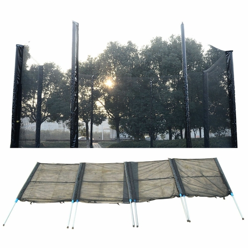 HOMCOM 14ft Trampoline Net Enclosure Safety Fence Mesh Cover w/ 8