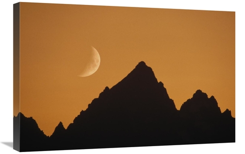 Global Gallery GCS-452838-2030-142 20 x 30 in. Moon Over Rocky Mountai