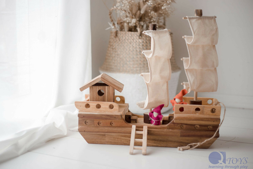 QToys Australia Wooden Pirate Ship 