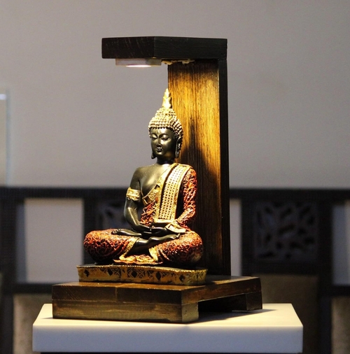 Meditating Lord Buddha Lamp