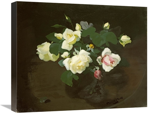 Global Gallery GCS-266982-22-142 22 in. Yellow & Pink Roses Art Print 