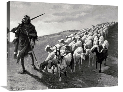 Global Gallery GCS-279608-30-142 30 in. Navajo Sheepherder Art Print -