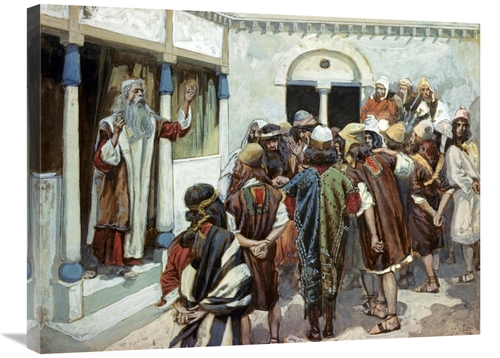 Global Gallery GCS-282920-30-142 30 in. Moses Speaks to the People Art