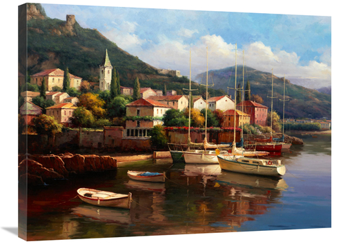 Global Gallery GCS-132432-2432-142 24 x 32 in. Village Cove Art Print 