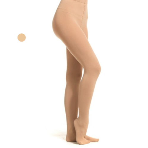 Figure skating tights 90 denier con piede