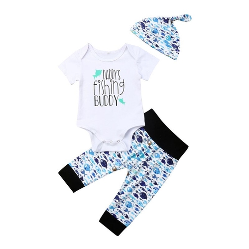 Cute Newborn Infant Baby Boys Outfits Letter