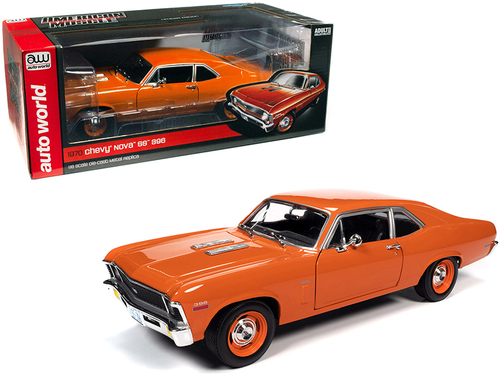 1970 Chevrolet Nova SS 396 Hugger Orange 1/18 Diecast Model Car by