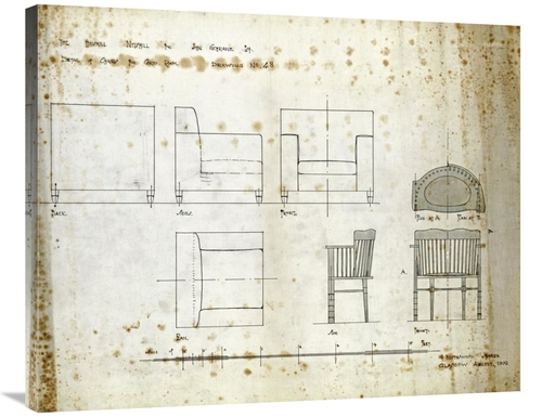 Global Gallery GCS-266803-36-142 36 in. Designs for an Upholstered Cha