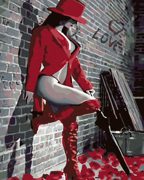 Paint by Numbers - WITCH WITH A BLACK CAT