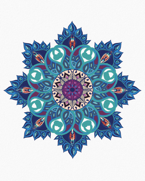 Paint by Numbers - BLUE MANDALA