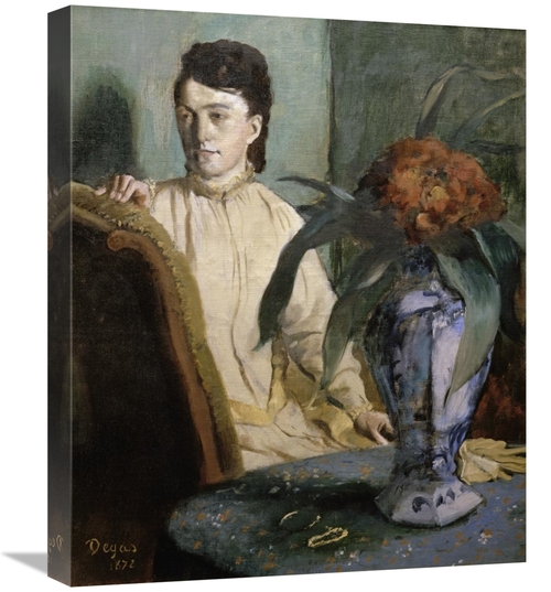 Global Gallery GCS-277351-22-142 22 in. Woman with Porcelain Vase Art 