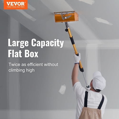 VEVOR Drywall Flat Box, 10-Inch Wide Quick Clean, Aluminum Finishing