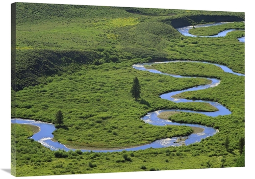 Global Gallery GCS-396312-3040-142 30 x 40 in. East River Meandering N