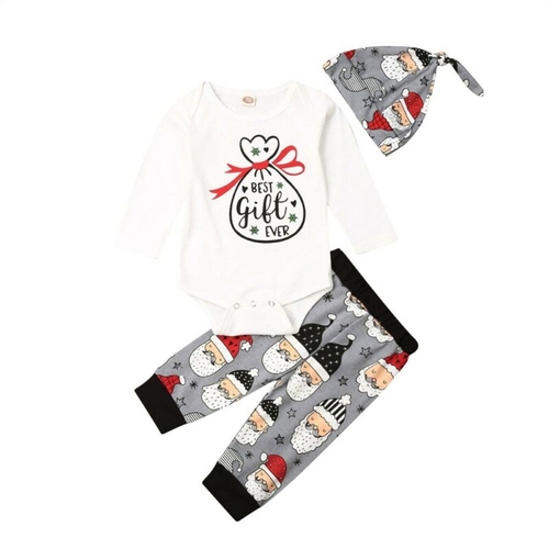 Cute Baby Boy Christmas Clothes Sets Santa