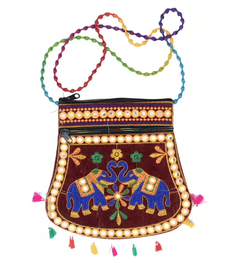 Maroon 2 Elephant Sling Bag For Women