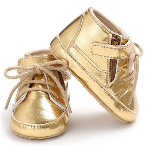 2colors Non slip Toddler Kids Baby Pu Leather