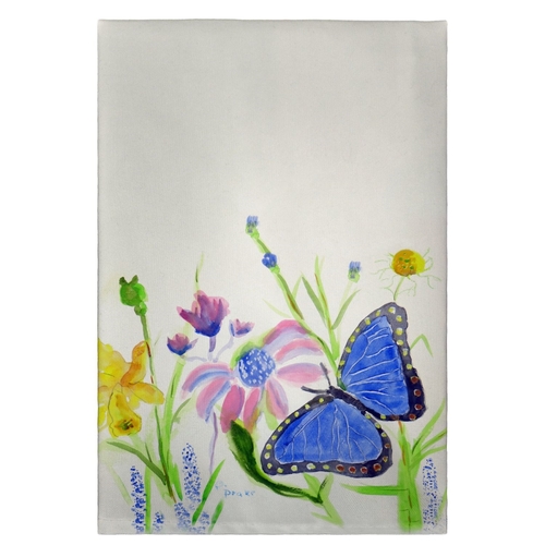 Betsy Drake GT349 Blue Morpho Guest Towel - 20 x 20 in.