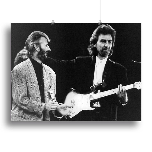 Ringo Starr and George Harrison in 1988 Canvas Print or Poster
