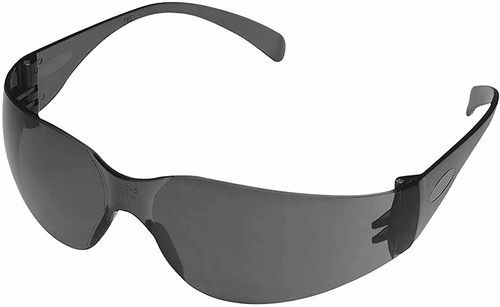 Anti-Scratch Safety Glasses with Black Trim ANSI Smoked Lens Pack of