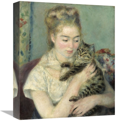 Global Gallery GCS-279694-16-142 16 in. Woman with a Cat Art Print - P