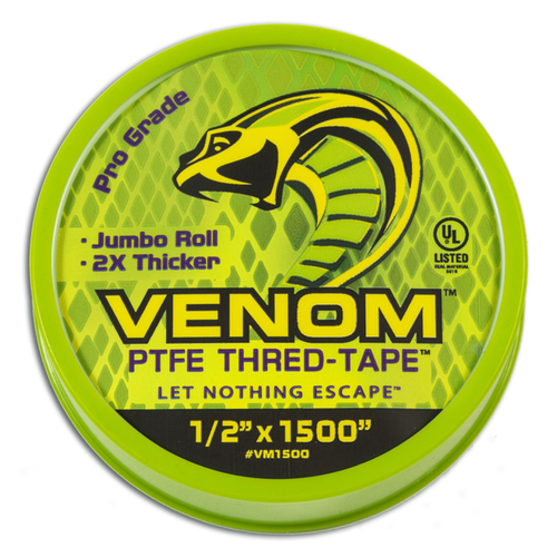 Gasoila 4874780 Venom 1500 x 0.5 in. Thread Seal Tape