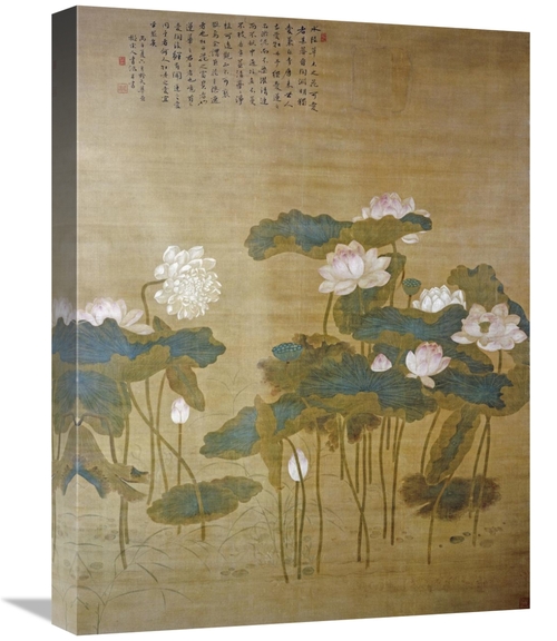 Global Gallery GCS-267603-22-142 22 in. Lotus Pond Art Print - Hua Yan