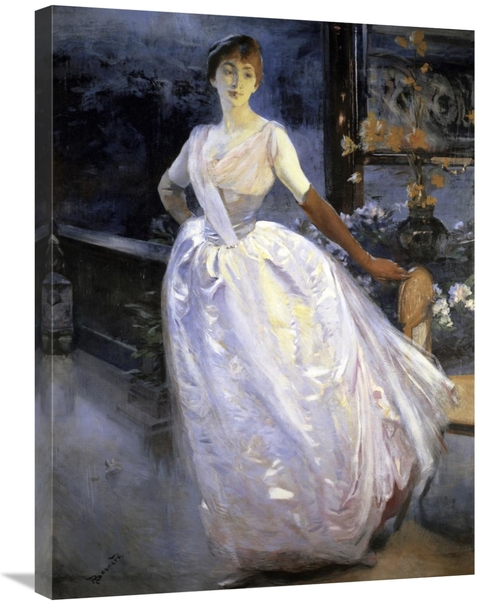 30 in. Madame Roger Jourdain Art Print - Albert Besnard