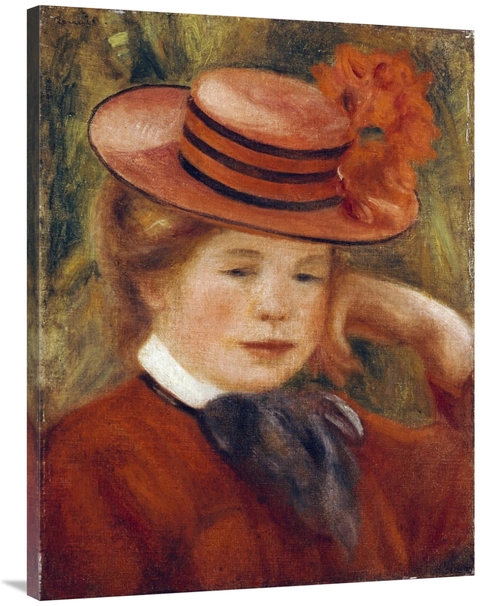 Global Gallery GCS-267111-40-142 40 in. A Young Girl with a Red Hat Ar