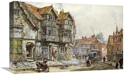 Global Gallery GCS-267074-22-142 22 in. Old Houses, Shrewsbury Art