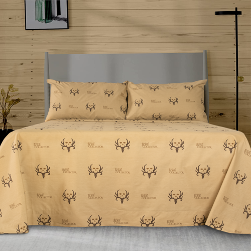 Bone Collector - Skull Theme - Modern Snazzy  Brown Sheet Set