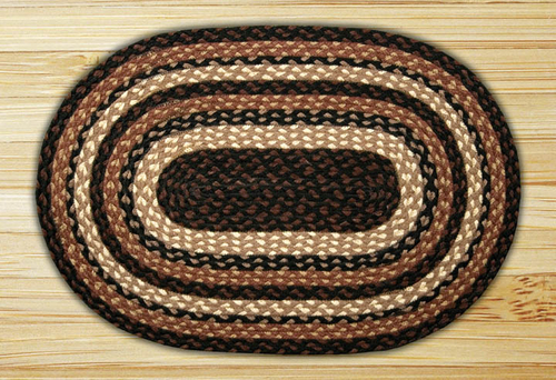 Capitol Earth Rugs 03-313 Mocha-Frappuccino Jute Braided Rug