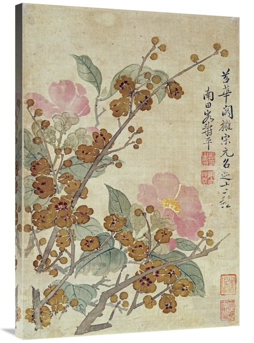 Global Gallery GCS-267285-40-142 40 in. Plum Blossom & Camellias Art P