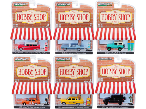 \The Hobby Shop\" Set of 6 pieces Series 7 1/64 Diecast Model Cars by