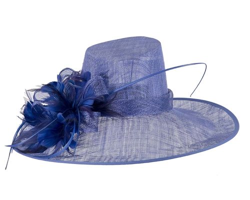 Large Royal Blue Ladies Fashion Racing Hat