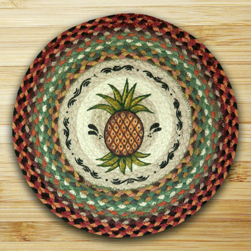 Earth Rugs 49-CH375P Round Chair Pad, Pineapple