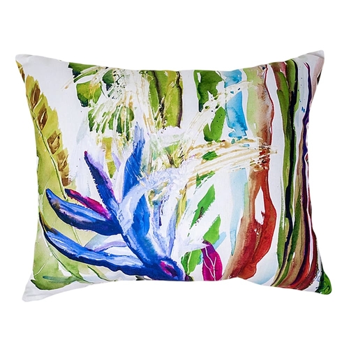 Betsy Drake NC776 16 x 20 in. Abstract Bird of Paradise No Cord Pillow