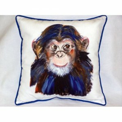 Betsy Drake ZP280 Chimpanzee Indoor & Outdoor Throw Pillow- 22 x 22 in