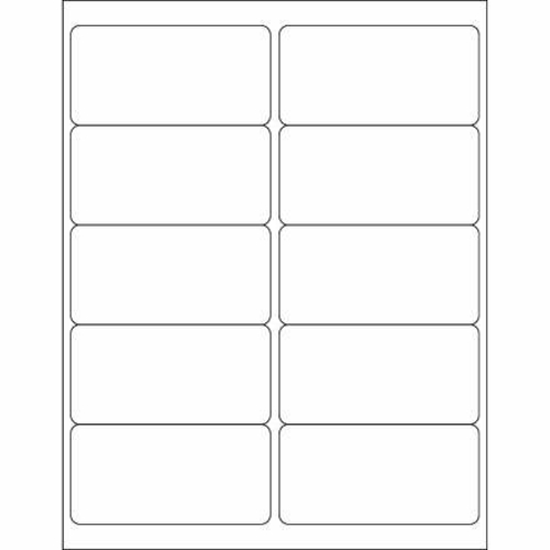 Box Partners LL202 4 x 2 in. Glossy White Rectangle Laser Labels - Pac