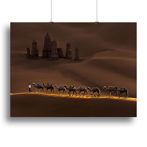 Castle And Camels Canvas Print or Poster