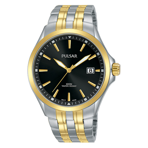 Pulsar PS9632 Mens Two Tone Sports Watch - Gold & Black