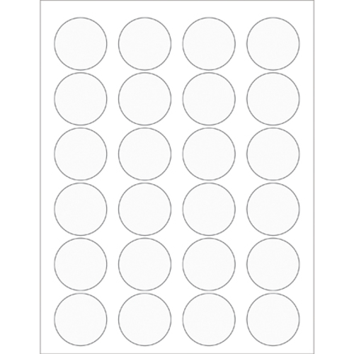 Box Partners LL231CL 1.63 in. Clear Circle Laser Labels - Pack of 2400