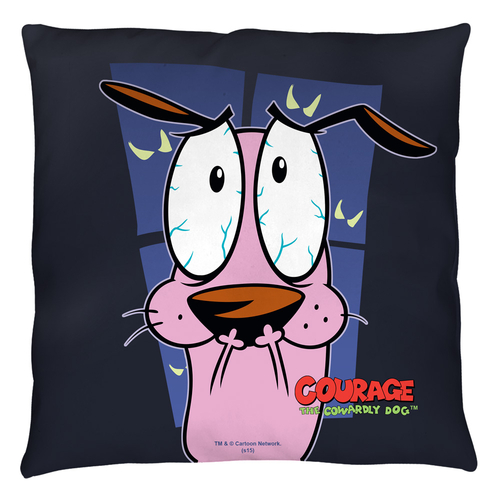 Trevco CN417-PLO3-26x26 26 x 26 in. Courage the Cowardly Dog & Window 