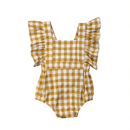 Toddler Newborn Baby Girl Plaid Sleeveless