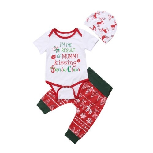 Cute Christmas Newborn Baby Girl Boy Deer
