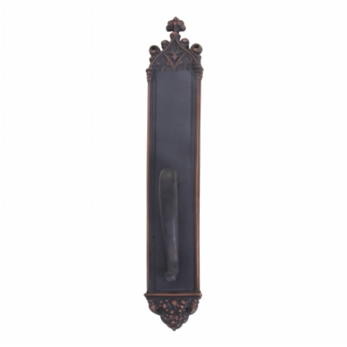 Brass Accents A04-P5641-SGR-613VB Gothic Pull Plate with S-Grip Pull&#