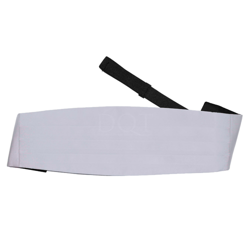 Plain Satin Cummerbund - Silver