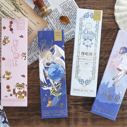 30PCS/Pack Cute Cloud Girl Bird Bookmark