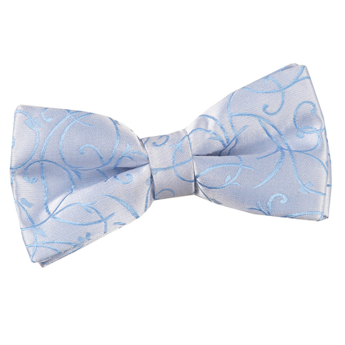 Swirl Pre-Tied Bow Tie - Baby Blue